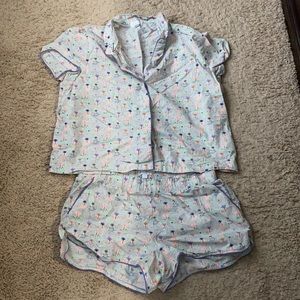 LOVE by GAP pajama top and short set. Size large.